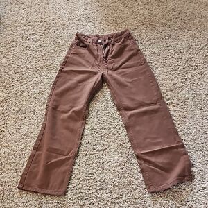 Brown Wide-Leg Pants